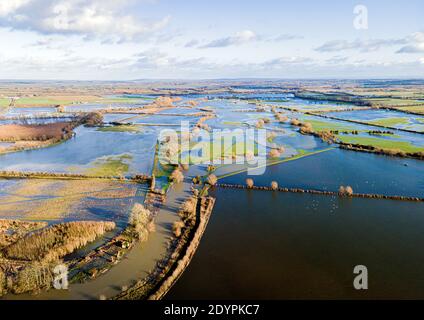 Débordement de la Tamise causant des inondations massives 28/12/2020 Banque D'Images