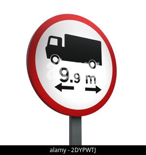 Signalisation routière de rendu 3D sans véhicule ni combinaison de véhicules sur-longueur sho Banque D'Images