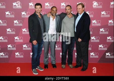 Tom Welling, Matt Jackson, Peter Landesman et Guy East assistent au « Parkland » Photocall lors du 70e Festival international du film de Venise (Mostra), sur l'île du Lido à Venise, en Italie, le 01 septembre 2013. Photo d'Aurore Marechal/ABACAPRESS.COM Banque D'Images