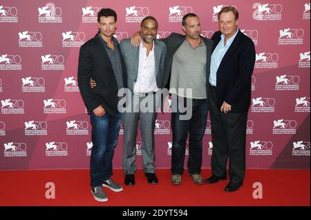 Tom Welling, Matt Jackson, Peter Landesman et Guy East assistent au « Parkland » Photocall lors du 70e Festival international du film de Venise (Mostra), sur l'île du Lido à Venise, en Italie, le 01 septembre 2013. Photo d'Aurore Marechal/ABACAPRESS.COM Banque D'Images