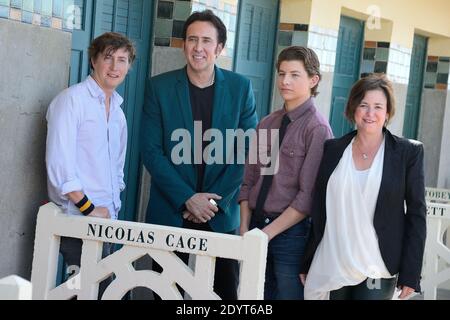 David Gordon Green, Nicolas cage, Tye Sheridan et Lisa Muskat posant au Joe Photocall dans le cadre du 39e Festival américain du film de Deauville à Deauville, France, le 2 septembre 2013. Photo de Nicolas Briquet/ABACAPRESS.COM Banque D'Images