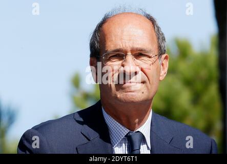 L'ancien ministre Eric Woerth assiste à un rassemblement des amis de Nicolas Sarkozy le 2 septembre 2013 dans la ville d'Arcachon, dans le sud-est du pays, près de Bordeaux. Photo de Patrick Bernard/ABACAPRESS.COM - Arcachon Banque D'Images