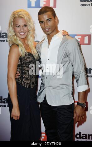 Katrina Patchett et Brahim Zaibat participant à la photocall de la saison 4 de 'anse avec les Starss' au siège de TF1 à Paris, en France, le 10 septembre 2013. Photo de Jerome Domine/ABACAPRESS.COM Banque D'Images