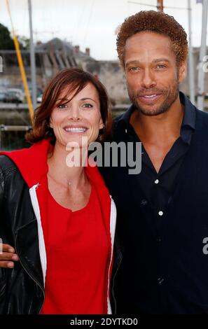 Gary Dourdan et Laetitia Fourcade assistent au 15ème Festival de la fiction télévisée à la Rochelle, dans l'ouest de la France, le 13 septembre 2013. Photo de Patrick Bernard/ABACAPRESS.COM Banque D'Images