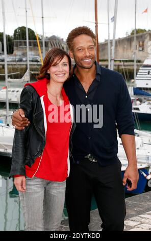 Gary Dourdan et Laetitia Fourcade assistent au 15ème Festival de la fiction télévisée à la Rochelle, dans l'ouest de la France, le 13 septembre 2013. Photo de Patrick Bernard/ABACAPRESS.COM Banque D'Images