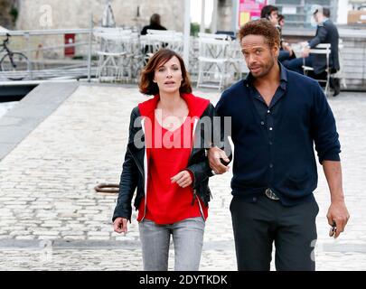 Gary Dourdan et Laetitia Fourcade assistent au 15ème Festival de la fiction télévisée à la Rochelle, dans l'ouest de la France, le 13 septembre 2013. Photo de Patrick Bernard/ABACAPRESS.COM Banque D'Images