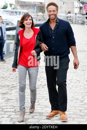 Gary Dourdan et Laetitia Fourcade assistent au 15ème Festival de la fiction télévisée à la Rochelle, dans l'ouest de la France, le 13 septembre 2013. Photo de Patrick Bernard/ABACAPRESS.COM Banque D'Images