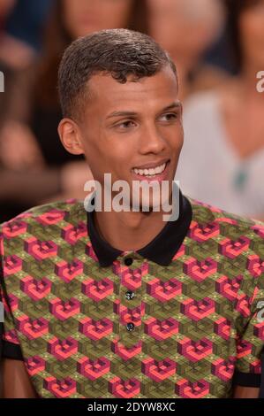 Paul Van Haver aka Stromae lors de l'enregistrement de l'émission Dimanche, Paris, France, 17 septembre 2013. Photo Max Colin/ABACAPRESS.COM Banque D'Images