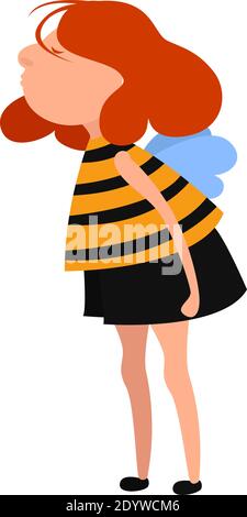 Costume d'abeille, illustration, vecteur sur fond blanc. Illustration de Vecteur