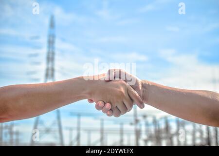 People communiquer la signification de l'unité de coopération d'affaires succès d'équipe Banque D'Images