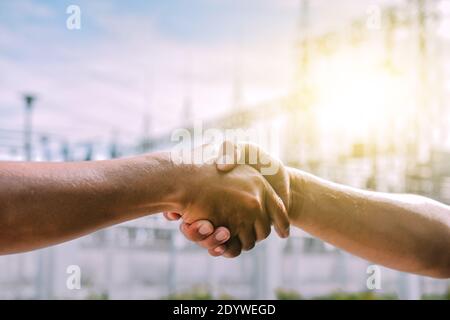 People communiquer la signification de l'unité de coopération d'affaires succès d'équipe Banque D'Images