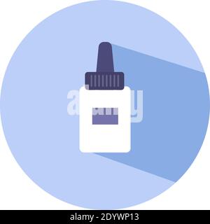 Bouteille de gouttes oculaires, illustration, vecteur sur fond blanc. Illustration de Vecteur
