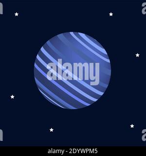 Planète neptune, illustration, vecteur sur fond blanc. Illustration de Vecteur
