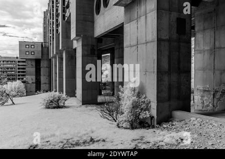 trieste, italie, 28 avril 2018, complexe d'habitation ater, rozzol melara, enregistrement infrarouge Banque D'Images