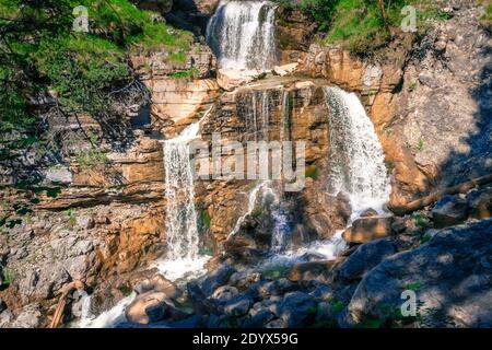 Chutes de Kuhflucht près de Garmisch Partenkirchen Bavière Allemagne Banque D'Images