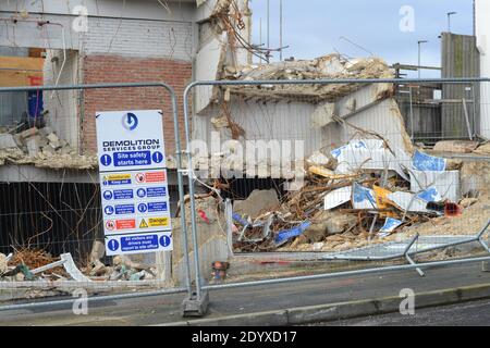 site de démolition dans la ville de leeds royaume-uni Banque D'Images