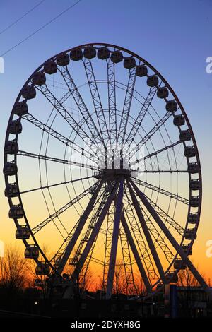 Canada, Québec, Montréal, Grande roue, Vieux-Port, Banque D'Images