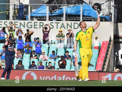 L'Australie a remporté le premier des 2020 matchs de Dettol ODI contre l'Inde à Sydney, Australie avec: Aaron Finch où: Sydney, Australie quand: 27 nov 2020 crédit: WENN.com Banque D'Images