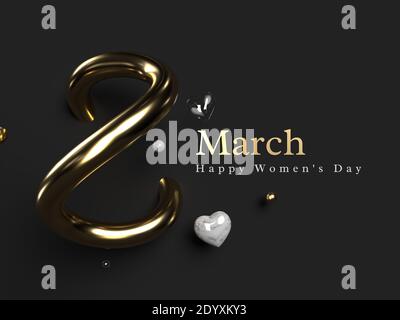 Contexte de la Journée internationale de la femme. Banque D'Images