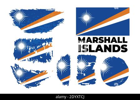 Résumé grunge drapeau du pays des Îles Marshall. Illustration de Vecteur