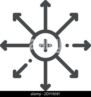 icône de vecteur d'ions positifs illustration moderne de vecteur simple Illustration de Vecteur