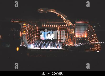 Rolling Stones en concert au stade Wembley, Londres, Royaume-Uni. 11 juillet 1995. Banque D'Images