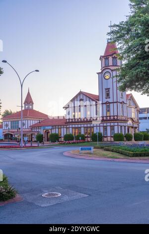 Centre d'accueil de Rotorua en Nouvelle-Zélande Banque D'Images