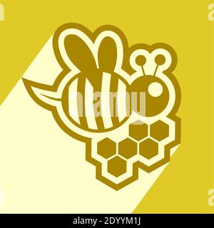 icône miel Illustration de Vecteur