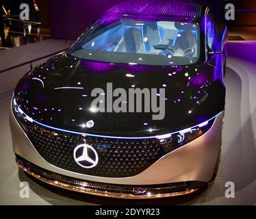 Véhicule Mercedes Benz Vision EQS entièrement électrique exposé au salon ces le plus grand du monde Las Vegas, NV, USA Banque D'Images
