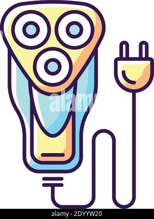 Rasoir électrique, icône de couleur RVB Illustration de Vecteur