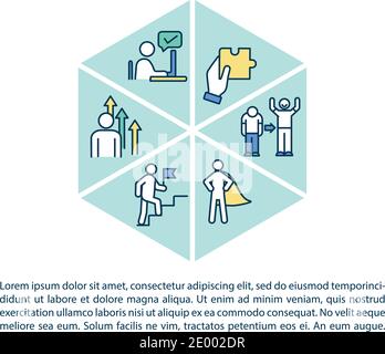 Surmonter les conseils de procrastination icône de concept avec du texte Illustration de Vecteur