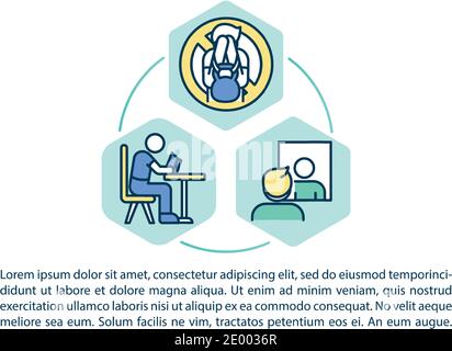 Surmonter les conseils de procrastination icône de concept avec du texte Illustration de Vecteur