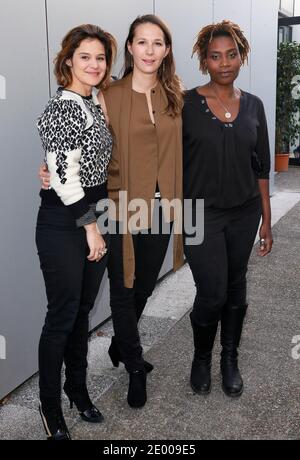 Audrey Estrougo, Marie Denarnaud et Marie Sohna Conde assistent à la séance photo de leur film "une histoire banale", lors du 18e Festival des jeunes directeurs, à Saint-Jean-de-Luz, en France, le 12 octobre 2013. Photo de Patrick Bernard/ABACAPRESS.COM Banque D'Images