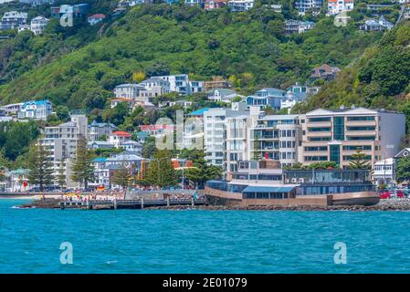 Plage de la baie orientale à Wellington, Nouvelle-Zélande Banque D'Images