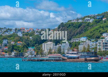 Plage de la baie orientale à Wellington, Nouvelle-Zélande Banque D'Images