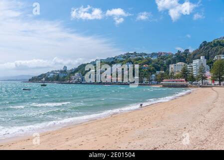 Plage de la baie orientale à Wellington, Nouvelle-Zélande Banque D'Images