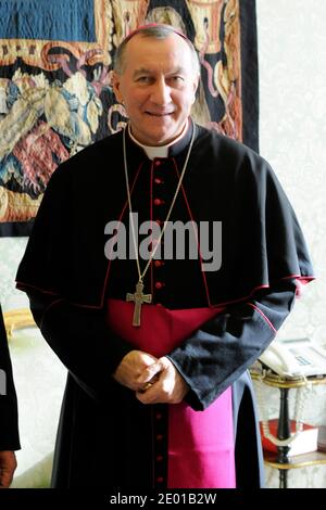 Le secrétaire d'État du Vatican Pietro Parolin au Vatican le 25 novembre 2013. Photo par ABACAPRESS.COM Banque D'Images