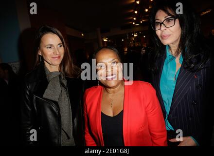 Aurelie Filippetti, Christiane Taubira et Yamina Benguigui assistaient à la fête de la culture contre la haine au Théâtre du rond-point, à Paris, en France, le 2 décembre 2013. Photo Jerome Domine/ABACAPRESS.COM Banque D'Images