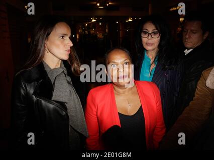 Aurelie Filippetti, Christiane Taubira et Yamina Benguigui assistaient à la fête de la culture contre la haine au Théâtre du rond-point, à Paris, en France, le 2 décembre 2013. Photo Jerome Domine/ABACAPRESS.COM Banque D'Images