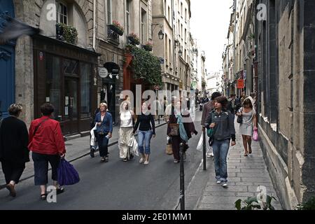 FRANCE / IIe-de-France / Paris / le Marais un quartier animé et branché de Paris. Banque D'Images