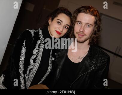 Camelia Jordana et Julien Dore participant au 50ème anniversaire de France Inter qui s'est tenu à 'Gaite lyrique' à Paris, France, le 08 décembre 2013. Photo de Jerome Domine/ABACAPRESS.COM Banque D'Images