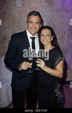 Richard Virenque et Sarah Abitbol assistent à la cérémonie des « meilleurs prix 2013 » qui s'est tenue à Salons Hoche, à Paris, en France, le 16 décembre 2013. Photo de Jerome Domine/ABACAPRESS.COM Banque D'Images