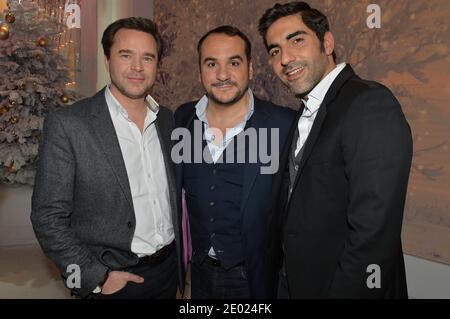 Guillaume de Tonquedec, François-Xavier Demaison et Ary Abittan à l'enregistrement du vivre Dimanche le 10 décembre 2013 à Paris, France. Photo de Max Colin/ABACAPRESS.COM Banque D'Images