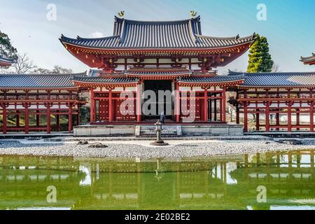 Phoenix Hall (Hoodo), Temple Byodoin, Uji, Kyoto, Japon Banque D'Images