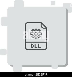 dll vector icon illustration moderne de vecteur simple Illustration de Vecteur