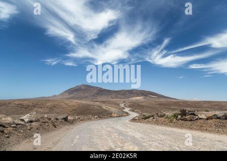 Route du désert à Lanzarote, îles Canaries, Espagne Banque D'Images