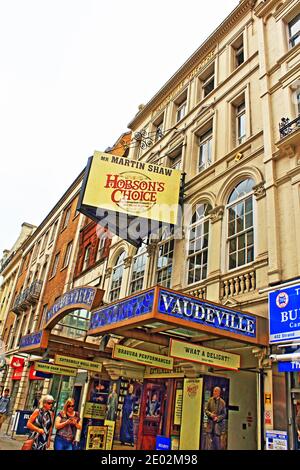 Le Théâtre Vaudeville est un théâtre West End sur le Strand dans la ville de Westminster.Victorian théâtre montrant de nouvelles pièces, comédies, revivals, comédies musicales Banque D'Images