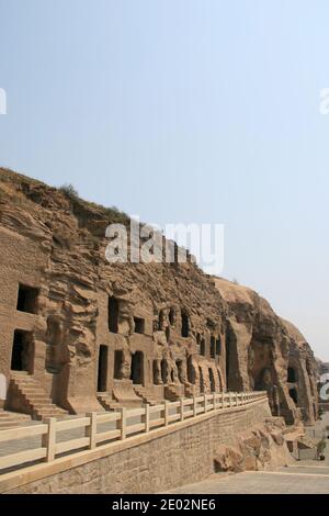 grottes bouddhistes (yungang) fermées à datong en chine Banque D'Images