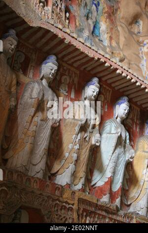 grottes bouddhistes (yungang) fermées à datong en chine Banque D'Images