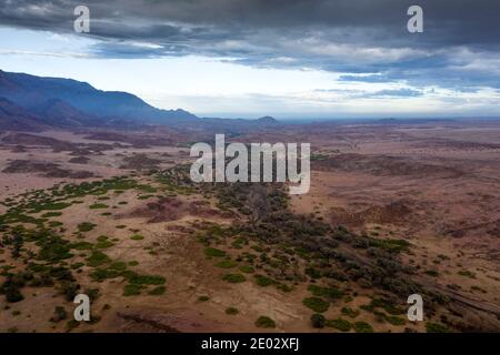 Ugab River et Brandberg, Erongo, Namibie Banque D'Images